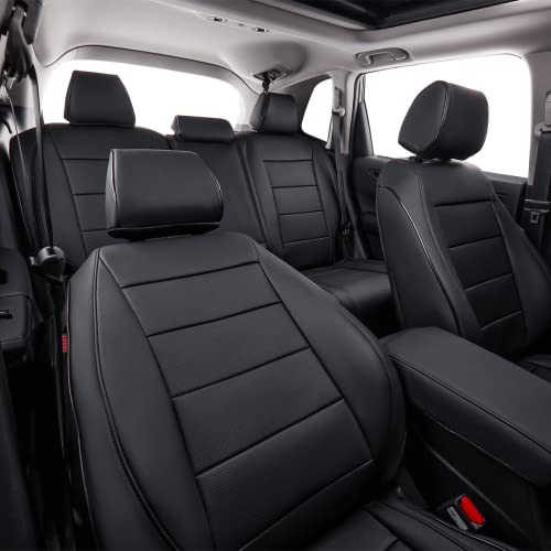 EKR أغطية مقاعد EKR Sportage مخصصة تناسب كيا سبورتاج LX 2023 2024 2025 مجموعة كاملة من أغطية المقاعد الجلدية - جلد صناعي (أسود) - Image 3