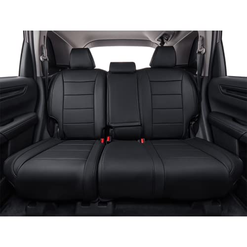 EKR أغطية مقاعد EKR Sportage مخصصة تناسب كيا سبورتاج LX 2023 2024 2025 مجموعة كاملة من أغطية المقاعد الجلدية - جلد صناعي (أسود) - Image 4