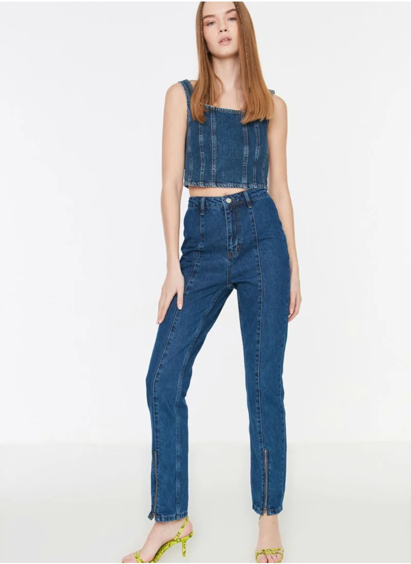 trendyol High Waist Straight Jeans