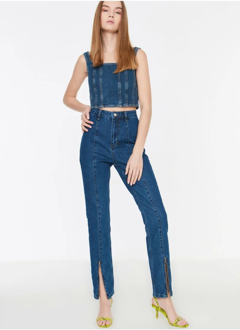 trendyol High Waist Straight Jeans