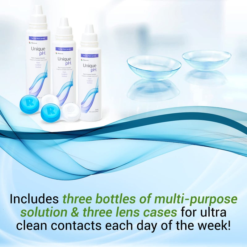 Menicon Unique pH Multi-Purpose Solution with RGP Lens Case.4 Fluid Ounce each - 3 Pack - Image 4