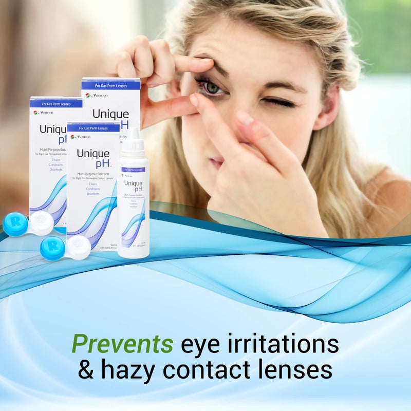 Menicon Unique pH Multi-Purpose Solution with RGP Lens Case.4 Fluid Ounce each - 3 Pack - Image 5