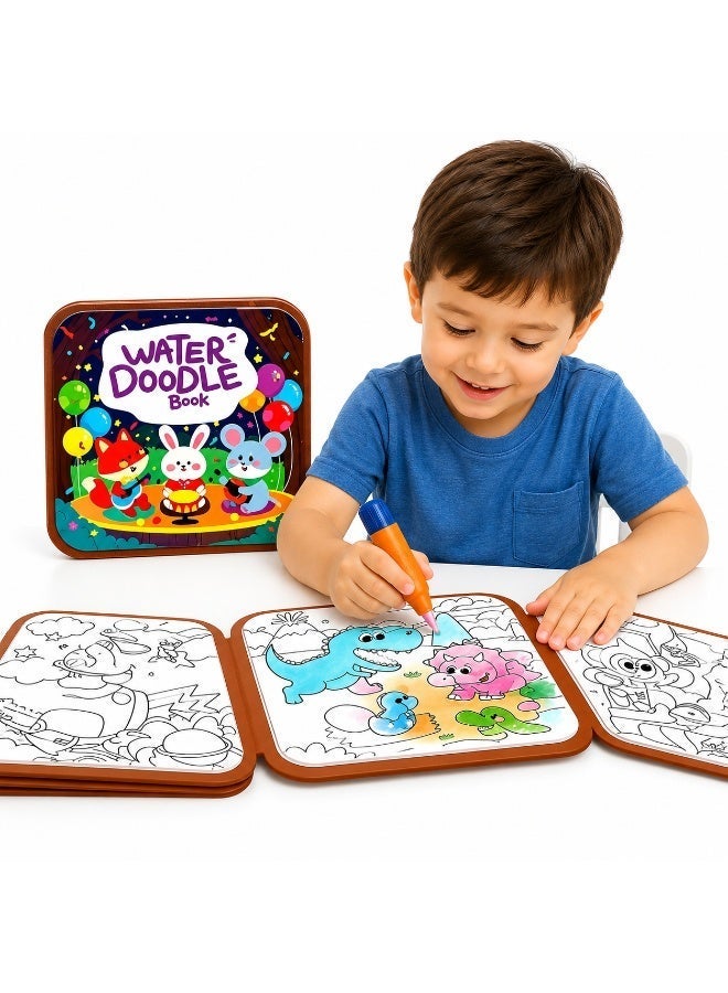 Twisoo Magic Water Drawing Pad for Kids, Reusable Doodle Mat with Water Pen, No-Mess Coloring & Drawing Activity Book, Educational Creative Learning Toy for Boys & Girls - Image 1