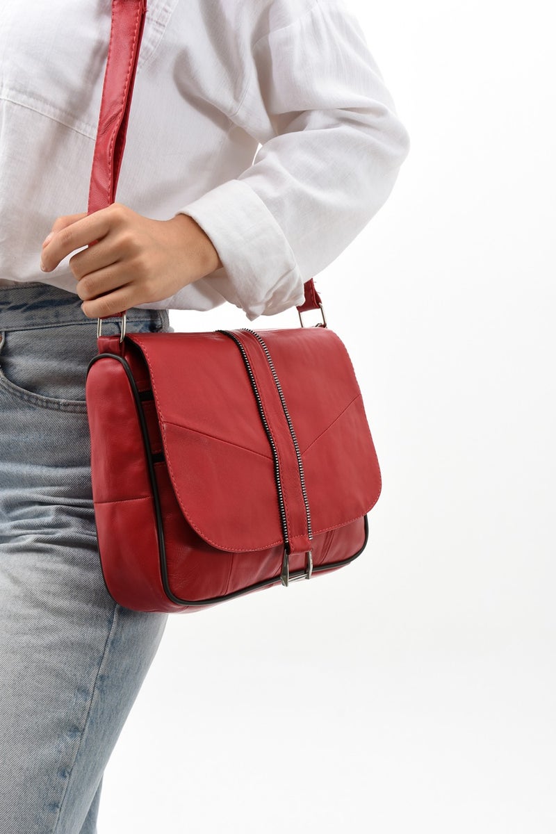 Erzeno Leather Large Size Crossbody Casual Shoulder Bag  - Image 2