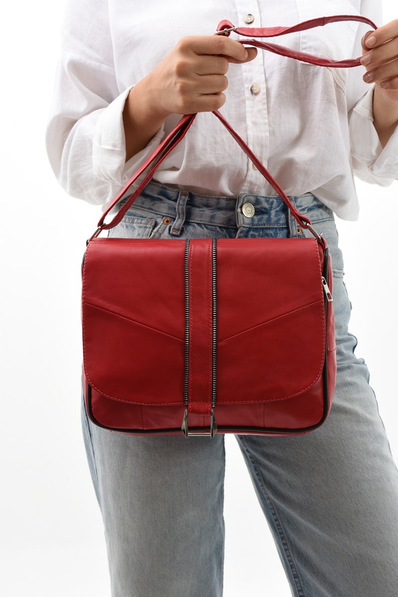 Erzeno Leather Large Size Crossbody Casual Shoulder Bag  - Image 4