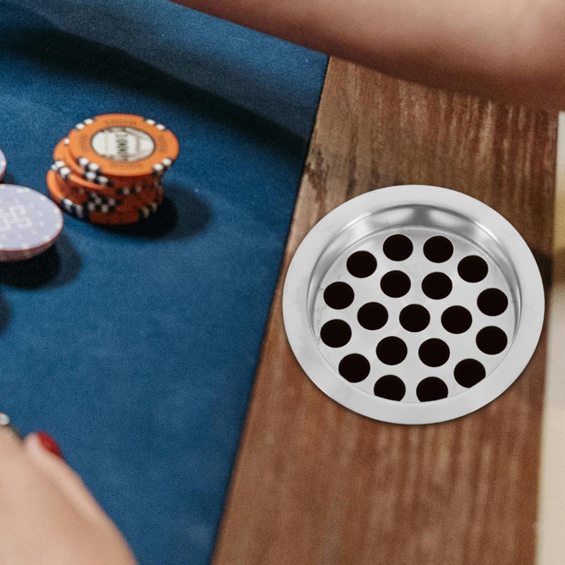 Stainless Steel Ash Cup Strainer Filter Compact Recessed Holder for Car Boat Poker Table - Image 4