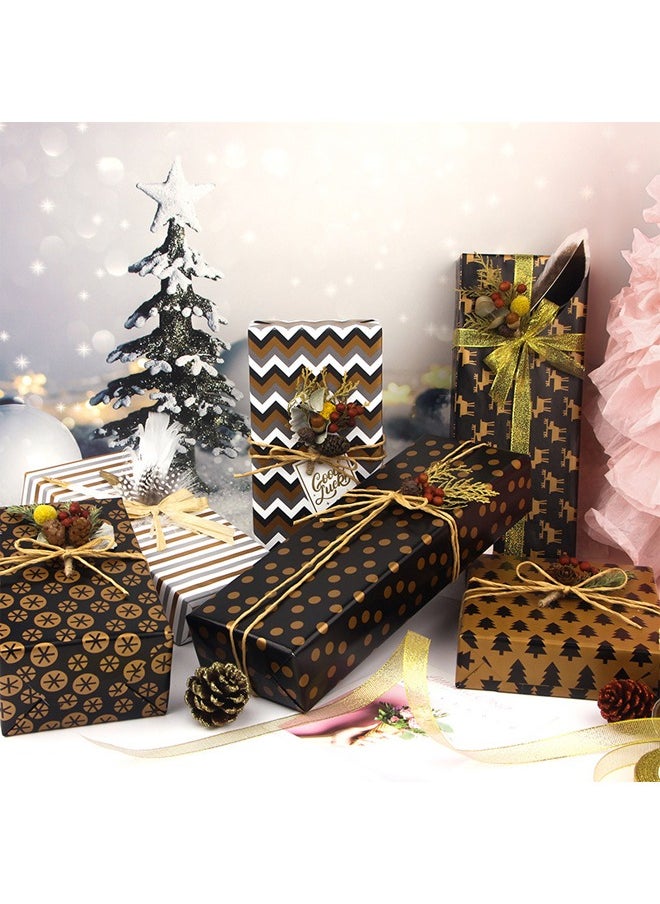 Zeemey 12 Sheets Gift Wrapping Paper With Accessories,Holiday Gift Wrapping Paper,Birthday Gift Box Gift Wrapping DIY, Gift Wrapping Paper for Birthday, Holiday, Wedding, Party,Kids Gift Wrapping (70cmX50cm)  - Image 2