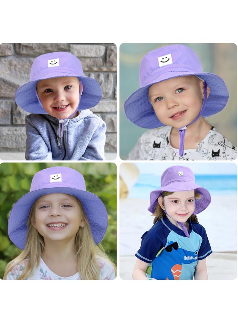 BreeJooy Baby Sun Hat UPF 50+ Smile Face Toddler Bucket Hat Wide Brim Baby Summer Hat for Boys Girls - Image 5