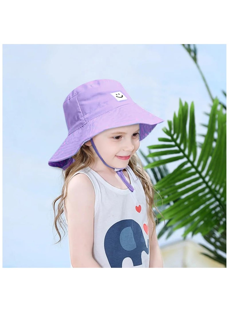 BreeJooy Baby Sun Hat UPF 50+ Smile Face Toddler Bucket Hat Wide Brim Baby Summer Hat for Boys Girls - Image 4