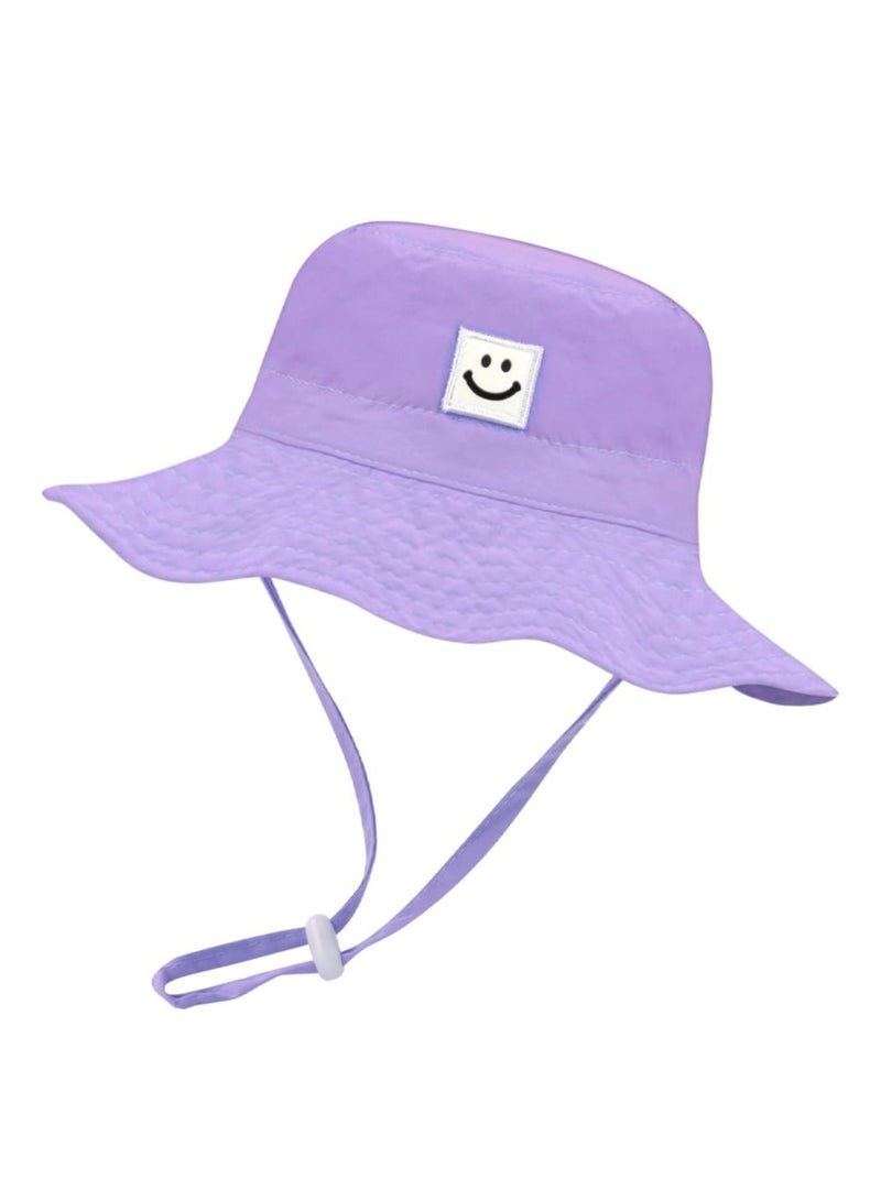 BreeJooy Baby Sun Hat UPF 50+ Smile Face Toddler Bucket Hat Wide Brim Baby Summer Hat for Boys Girls - Image 1