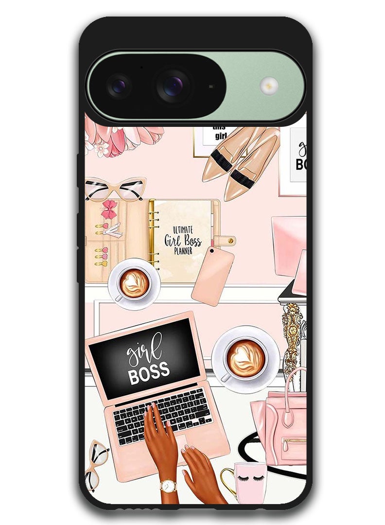 Theodor Protective Case Anti Scratch Shock Proof Bumper Cover For Google Pixel 9 Girl Boss Item - Image 1