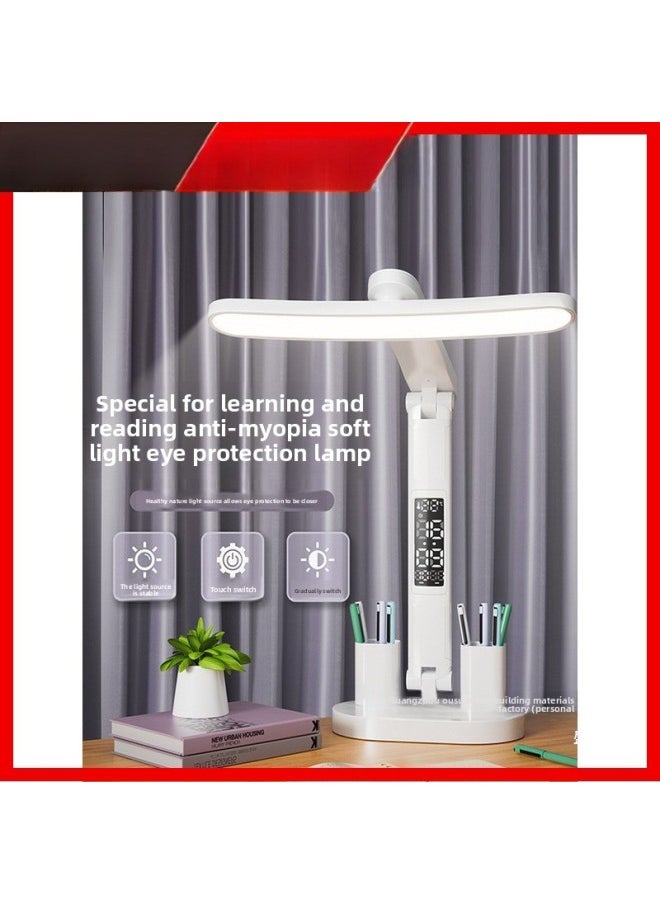 Generic - Desk Bedside Lamp Endurance Reading Lamp Charging Super Long Children's Bedroom Student Dormitory Desk Lamp Eye Protection-Specifications:Smart Screen Display  With Pen Holder + Charging Head - Image 1