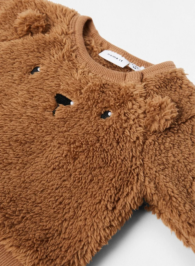 NAME IT Infant Faux Fur Sweatshirt