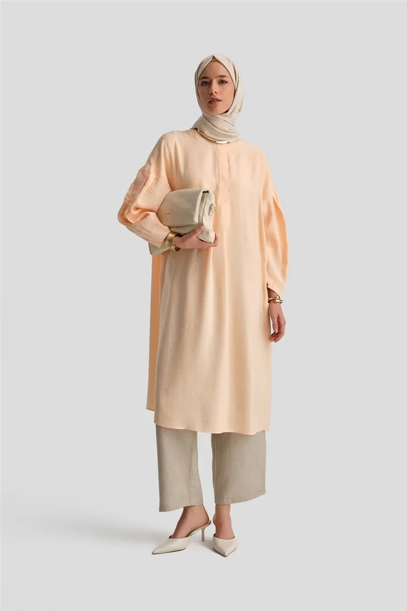 ARMINE Sleeve Pleated Tunic 24K4026 Peach