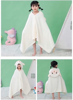 Arabest Hooded Towels For Kids 3-13 years, Premium Beach Or Bath Towel, Rabbit design, Ultra Soft, and Extra Large, 100% Cotton Children's Swimming/Bath Towel with Hood (88x150 cm, White)  - Image 2