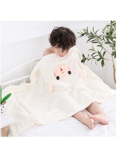 Arabest Hooded Towels For Kids 3-13 years, Premium Beach Or Bath Towel, Rabbit design, Ultra Soft, and Extra Large, 100% Cotton Children's Swimming/Bath Towel with Hood (88x150 cm, White)  - Image 3