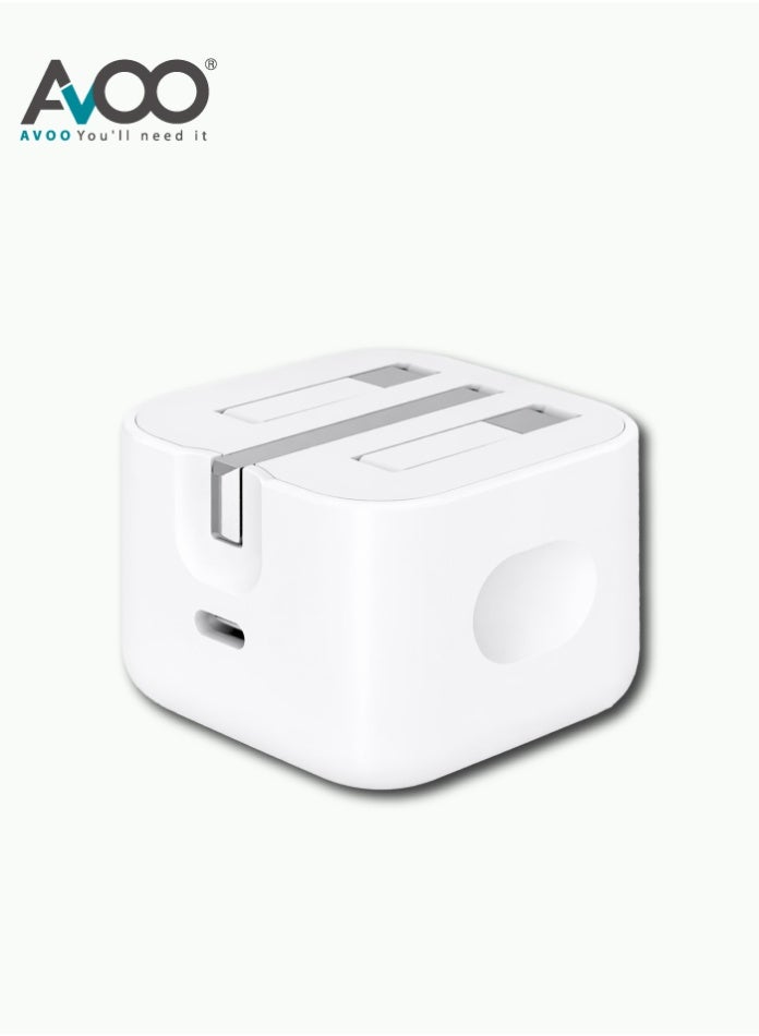 أفو راس شاحن ايفون سريع 20 واط | شاحن حائط USB C سريع متوافق مع iPhone 15/14/14 Pro/14 Pro Max/13/12/SE2020/11/XR/XS Max/X/iPad - Image 1