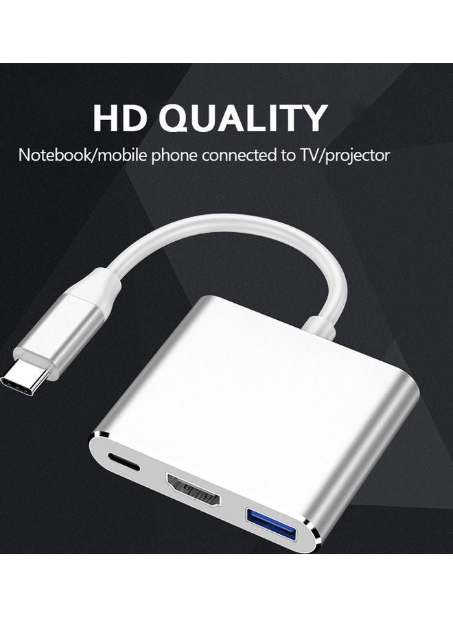 نيبمينينت محول متعدد المنافذ بمنفذ Type-C فضي  - Image 3