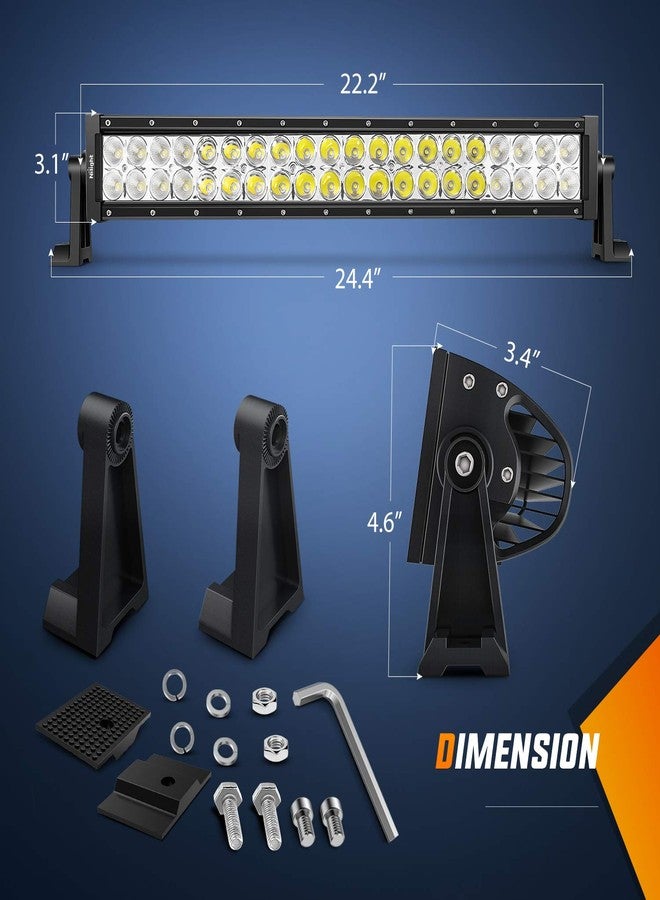 Nilight نيلايت - 70003C-A شريط إضاءة LED 22" 120 واط مجموعة إضاءة عمل ضوء قيادة مصباح ضباب إضاءة خارجية لسيارات الدفع الرباعي Ute ATV شاحنة 4x4 قارب، ضمان لمدة 2 سنوات - Image 2