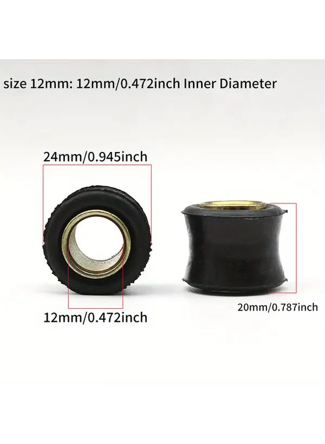 2 Pack Rubber Bushings 10mm 0.39in Shock Absorbing for Scooter Motorcycle - Image 3
