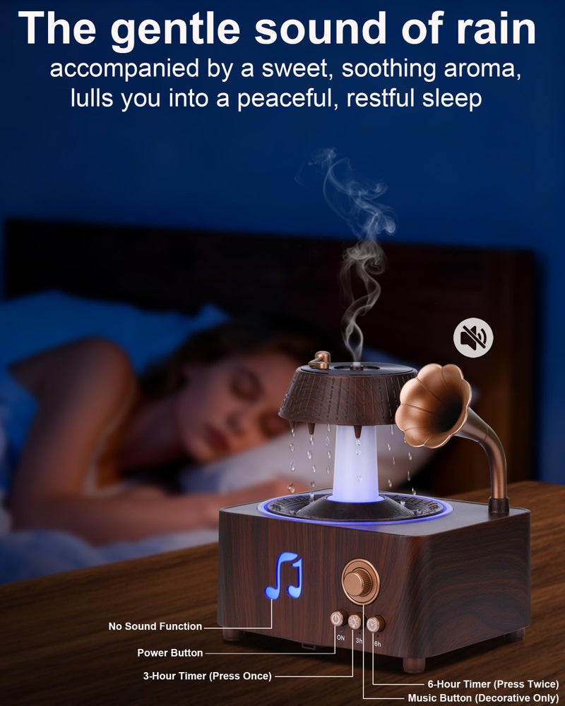 Kaaeiccr Essential Oil Diffuser, Humidifiers For Bedroom, 250ml Cool Mist Rain Diffuser, 7 Colors LED Ambient Light & Auto Shut-Off When Water Runs Out, for Office, Study Room, Yoga, Relaxation & Home - Image 3