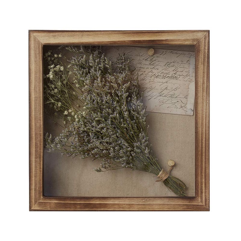 Freezing point Shadow Box Frame 10x10 Shadow Box Display Case with Linen Back Memorabilia Awards Medals Bouquet Photos Badge Baby Memory for Keepsakes Wedding Flower Pet Memorial Picture Flower - Image 2