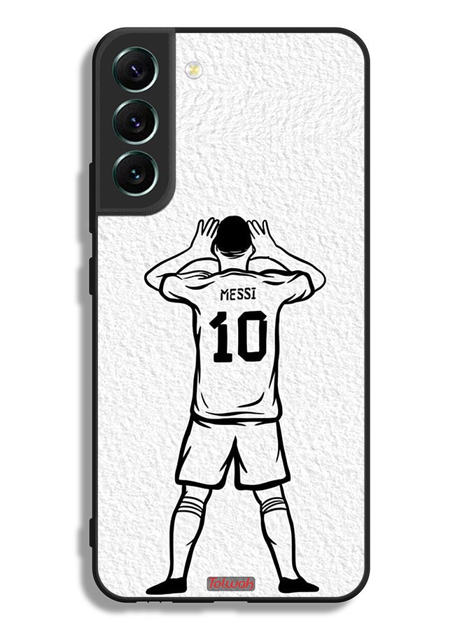 Tolwak Samsung Galaxy S22 Plus 5G Protective Case Cover Messi Sketch - Image 3