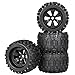 Aimrock 17mm Hex 38 RC Wheels and Tires Preglued Combo for 110 Traxxas Maxx Tmaxx ERevo Revo 33 18 Arrma Kraton Outcast Notorious 6S Redcat RC Monster Truck OffRoad Car Set of 4 - Image 2