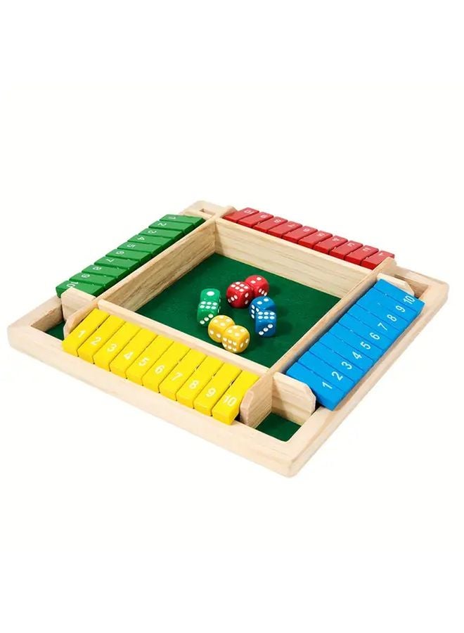 لعبة نرد خشبية تعليمية ملونة للأطفال لمهارات الرياضيات والمنطق للأعمار من 3 إلى 6 سنوات - Image 1