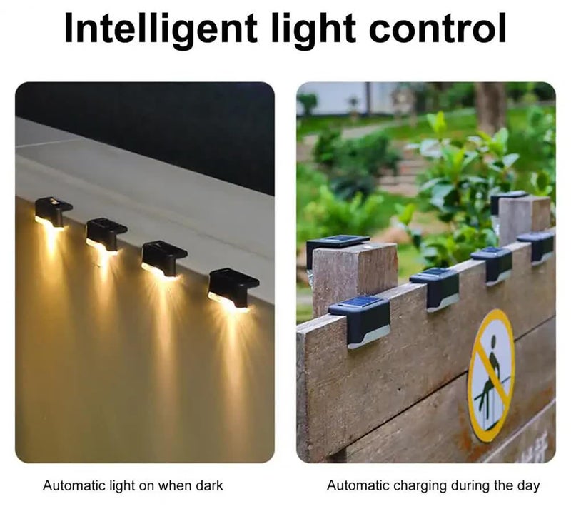 GLUN® Deck Solar Light, Rechargeable LED Decorative Lamp, Solar Panel Lights for Outdoor Decks, Railing, Stairs, Step, with IP65 Protection Wide Angle Lighting - Image 5