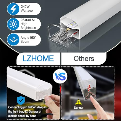 LZHOME Hexagon LED Garage Light: 25 Pack Updated Bigger Size, 26400LM Super Bright Car Detailing Ceiling LED Shop Light for Warehouse Workshop Gym Basement Car Care Wash Room - Image 3
