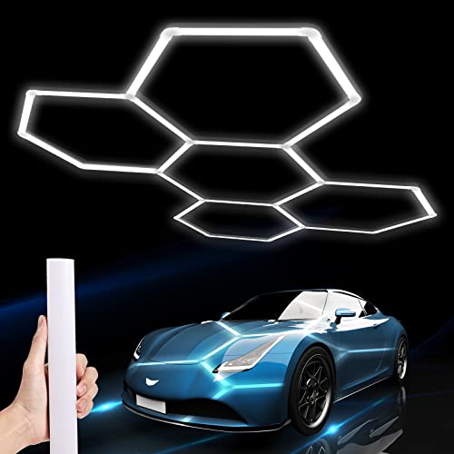LZHOME Hexagon LED Garage Light: 25 Pack Updated Bigger Size, 26400LM Super Bright Car Detailing Ceiling LED Shop Light for Warehouse Workshop Gym Basement Car Care Wash Room - Image 1