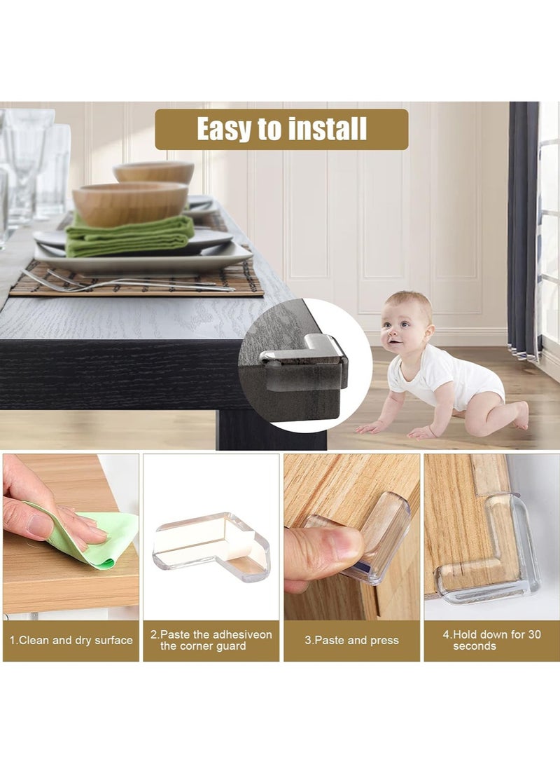 20 Pack Corner Guards Furniture Edge Safety Bumpers Baby Proof Bumper to Cover Sharp Furniture and Table Edges - Image 5