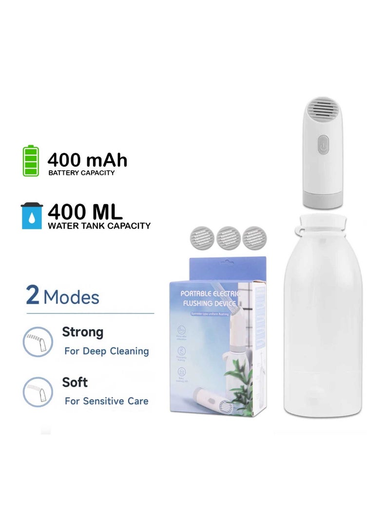 DIGI CORE 400ML Portable Bidet Mini Pocket Bidet Handheld Personal Travel Bidet With 2 Pressure Options Electric Sprayer Toilet For Personal Hygiene Cleaning Soothing Postpartum Care Mini Toilet Shower 400 mAH Bidet Shower - Image 3