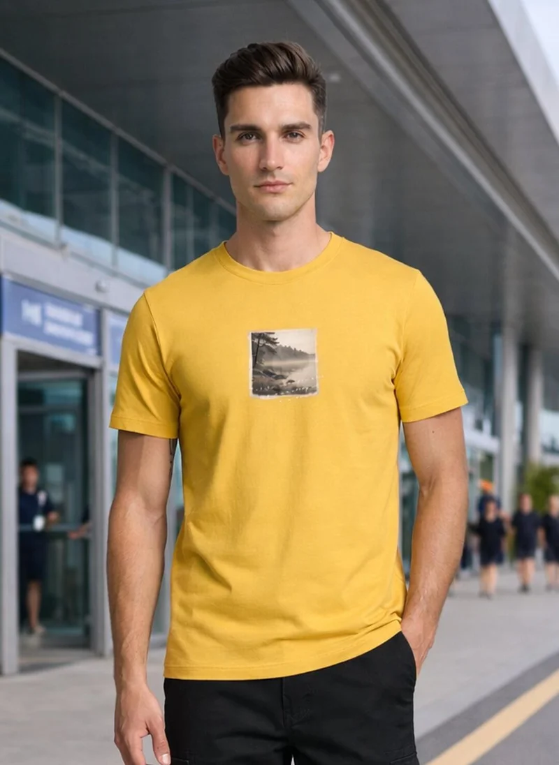 نوبيرو Nobero Regular Fit Printed T-shirt for Men