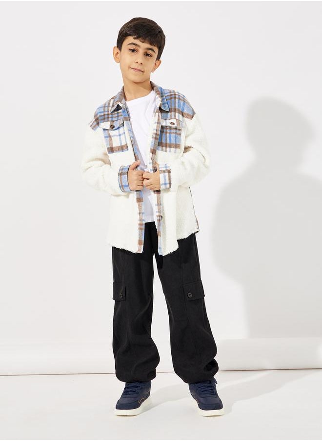 Colorblock Brushed Checked Pocket Front  Jacket - pzsku/ZC75DAAE2AF82D72FB150Z/45/_/1732177604/8ead6b36-edb7-48ef-8514-b4aafcde54ed