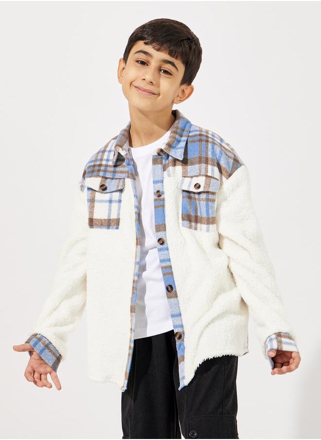 Colorblock Brushed Checked Pocket Front  Jacket - pzsku/ZC75DAAE2AF82D72FB150Z/45/_/1732177607/9ea7daa6-60dc-488f-b981-42a91bdf2ba8