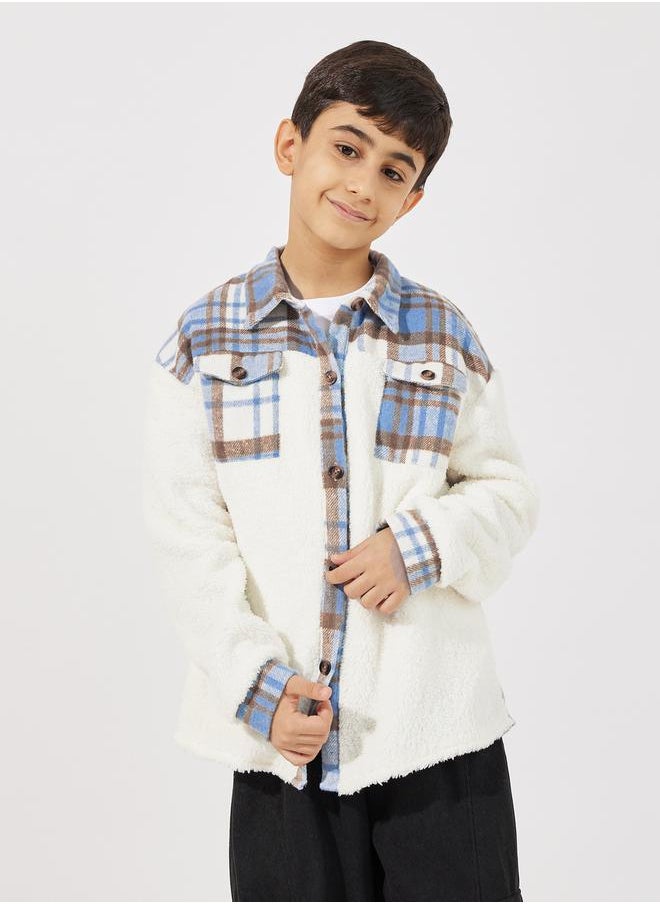 Colorblock Brushed Checked Pocket Front  Jacket - pzsku/ZC75DAAE2AF82D72FB150Z/45/_/1732177611/e0c7b995-89d1-4088-a88d-6a14f8c2419b