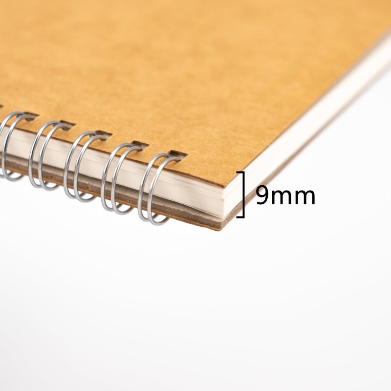 DSTELIN 10 inch x 7.5 inch, 100GSM, Blank Spiral Notebook, 1-Pack, Soft Cover, Sketch book, 100 Pages / 50 Sheets, with writing backboard, (Brown) - Image 4