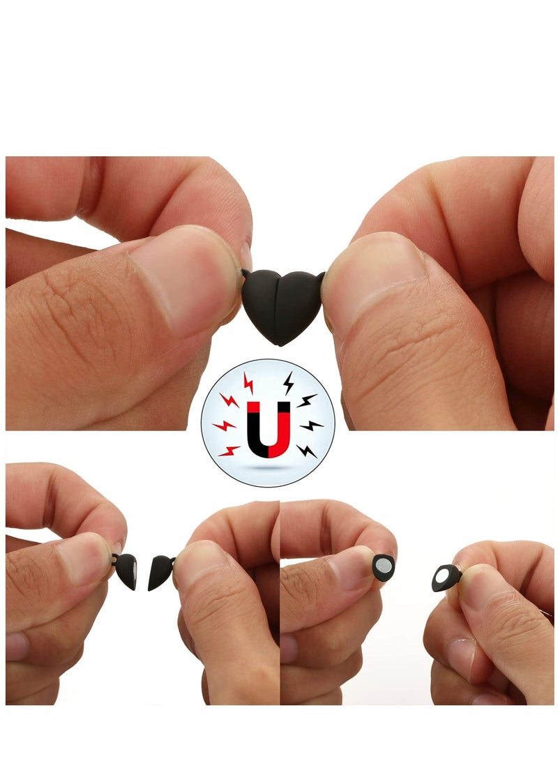 KASTWAVE Magnetic Clasps for Jewelry Making Heart Shaped 36pairs Gold Silver Clasp Connected for Bracelet Necklace Making Jewelry Strong Magnet DIY Accessories - Image 2