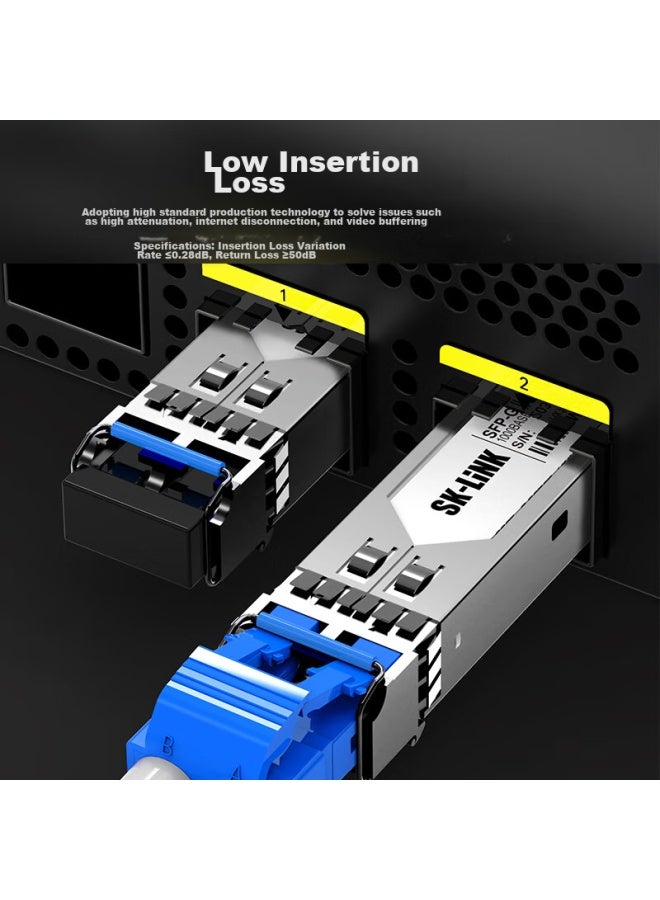 Sk-link Fiber Optic Patch Cable, St-st Telecom-grade Single-mode Dual-core Gigabit And 10 Gigabit Upc Fiber Optic Cable, Data Center Transceiver Pigtail, Low Zero Halogen, Sk-txsm 1 Meter - Image 4