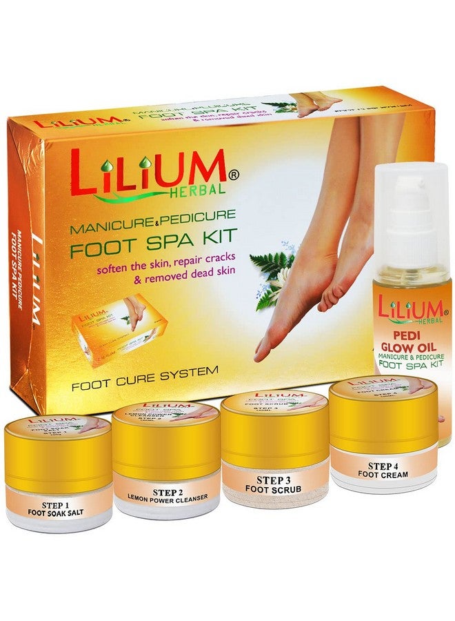 Lilium Manicure Pedicure Foot Spa Kit 450g | Foot Care | Dead Skin Removal | Cracked Heel Repair | Soft & Smooth Feet | 4-Step Pedicure Kit - Image 1