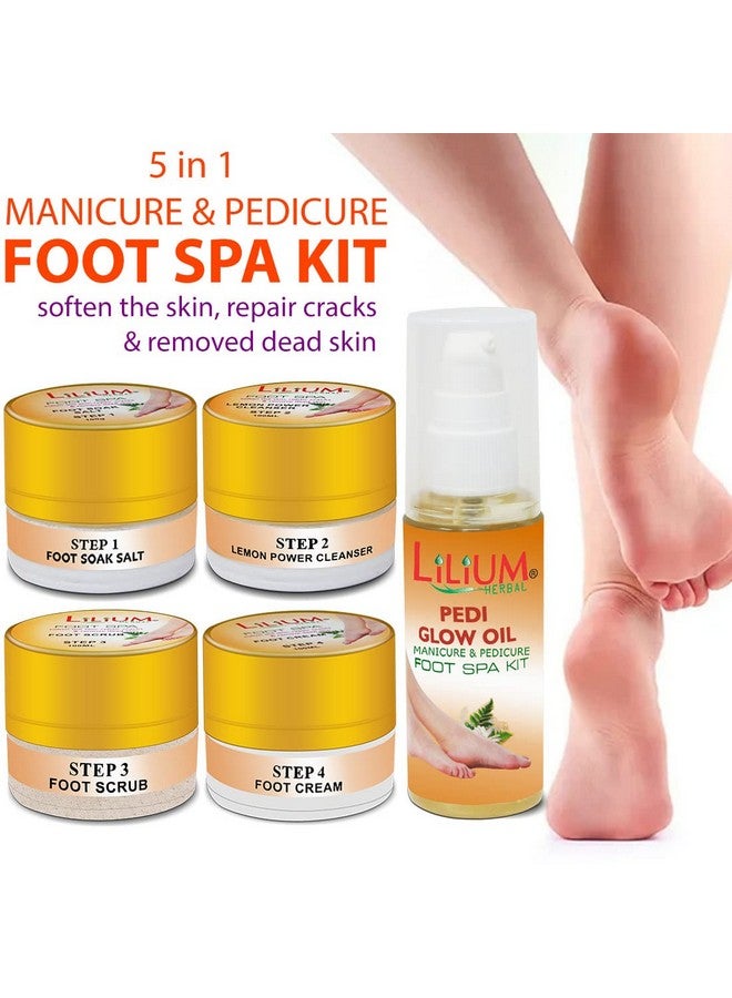 Lilium Manicure Pedicure Foot Spa Kit 450g | Foot Care | Dead Skin Removal | Cracked Heel Repair | Soft & Smooth Feet | 4-Step Pedicure Kit - Image 2