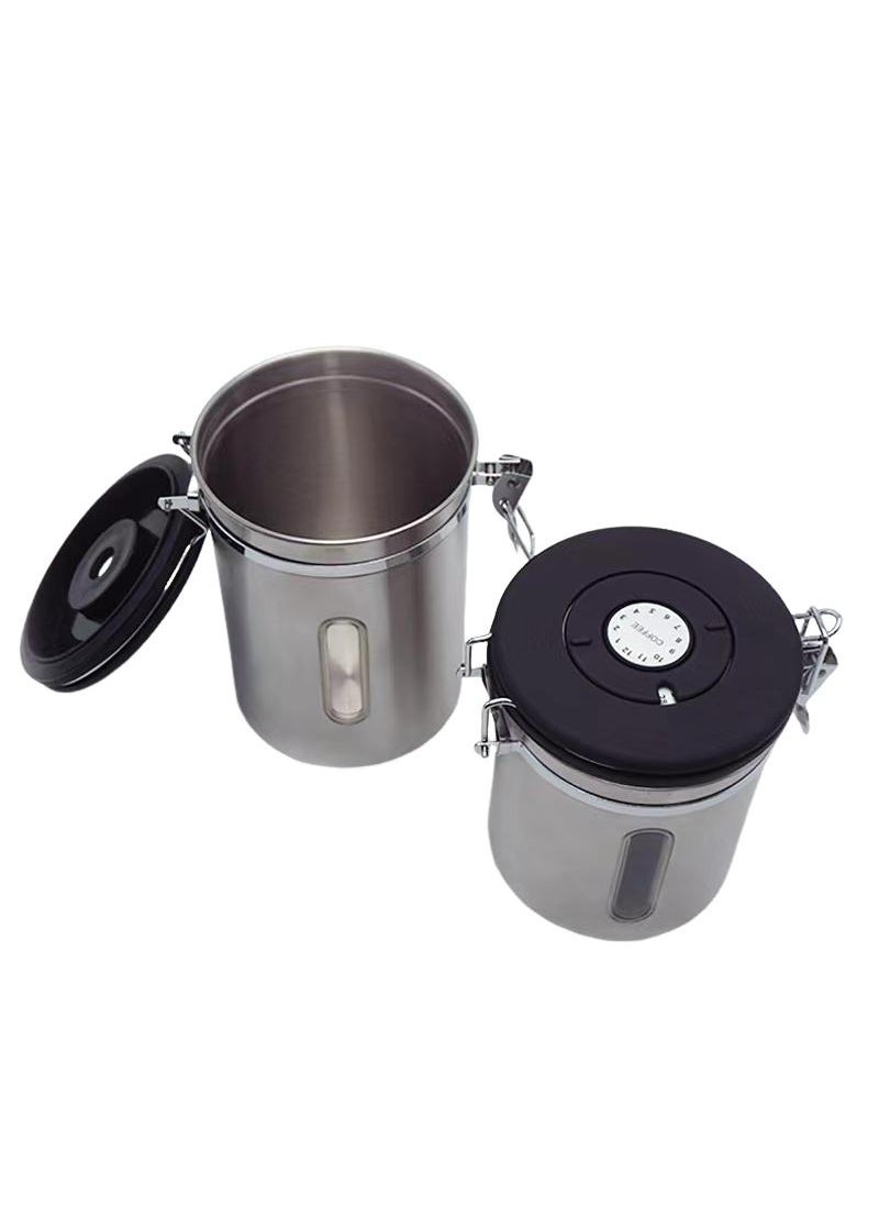 Y&D 1800ML Sealed Exhaust Coffee Powder Bean Storage Storage Can  - Image 2