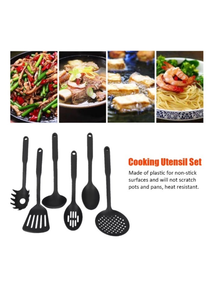 6-Piece Kitchen Cooking Utensil Set Non-Stick Kitchen Tools with Plastic Handles  - Image 2