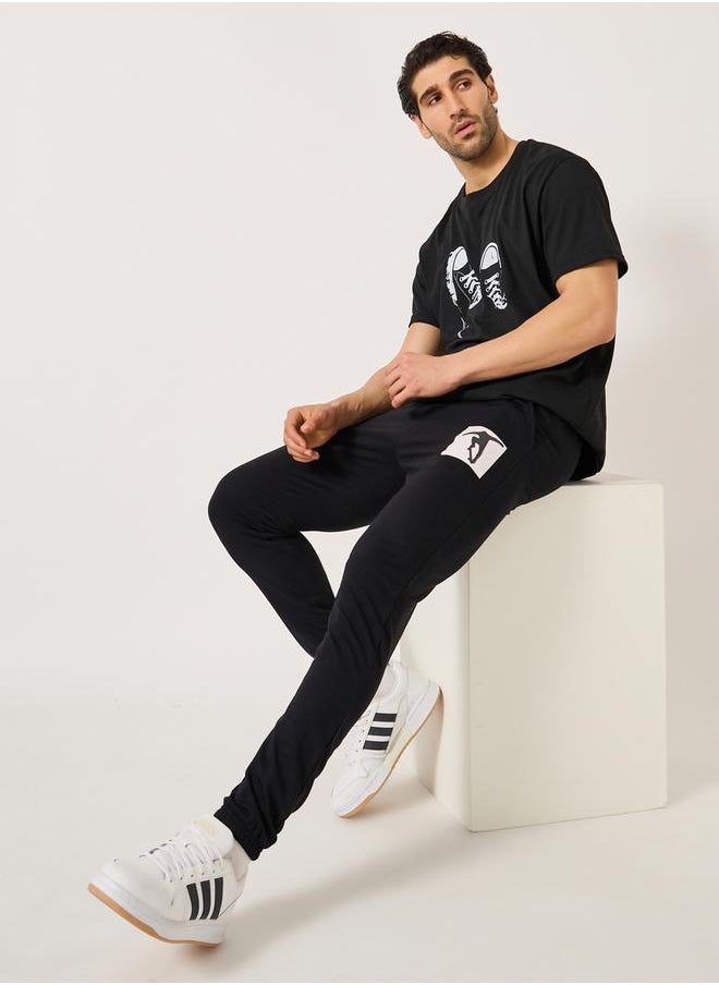 Styli - Graphic Print Pocket Detail Slim Fit Joggers - Image 1