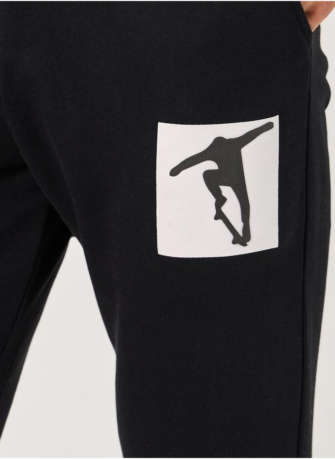 Styli - Graphic Print Pocket Detail Slim Fit Joggers - Image 1