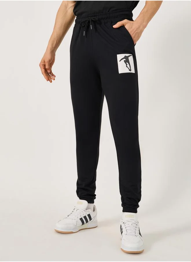 ستايلي Graphic Print Pocket Detail Slim Fit Joggers