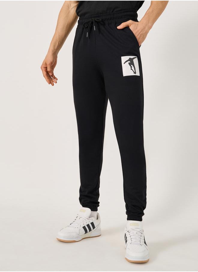 Styli - Graphic Print Pocket Detail Slim Fit Joggers - Image 1
