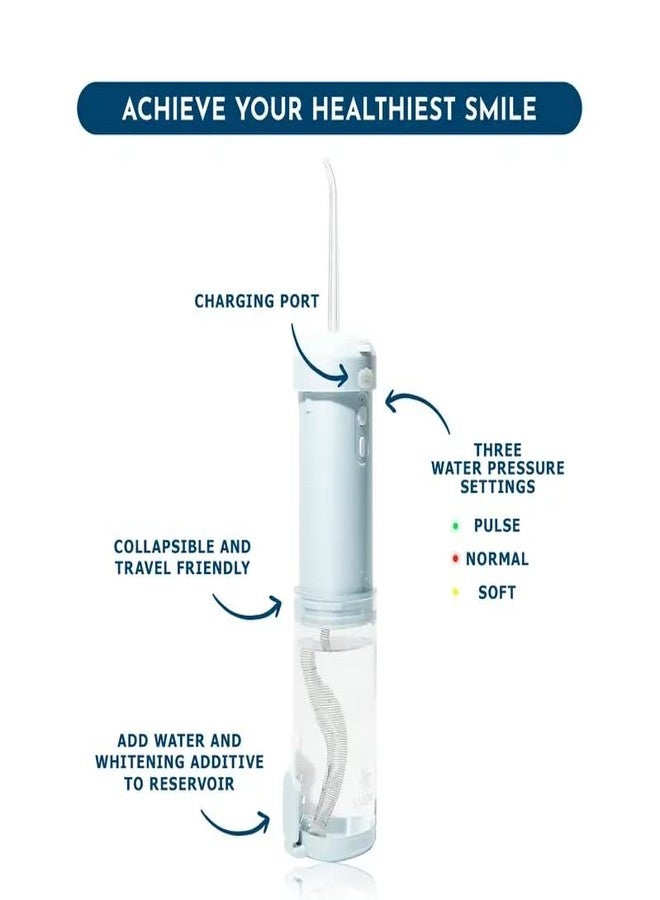 SNOW Whitening Water Flosser - Rechargeable Water Flosser with Multiple Power Modes - Travel-Friendly & Antibacterial Water Flosser for Teeth & Mouth - Collapsible & Portable Tool for Oral Health - Image 2